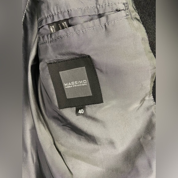 Men’s Vintage Massimo Moda Collezione Black Wool Coat size 40- good condition - Picture 3 of 4